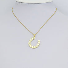 Load image into Gallery viewer, CZ Large Horseshoe U Shape Charm, Sku#LK910