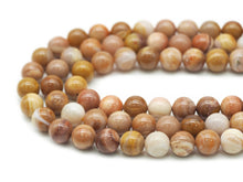 Load image into Gallery viewer, Natural Round Smooth Wood Agate Beads, Sku#U1312