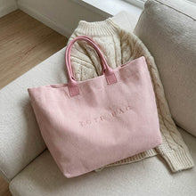 Load image into Gallery viewer, Retro Lettered Casual Tote Bag for Women - Horizontal Rectangle Handbag