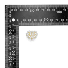Load image into Gallery viewer, Silver Gold White Pearl Puffy Heart Statement Adjustable Ring, Sku#A448