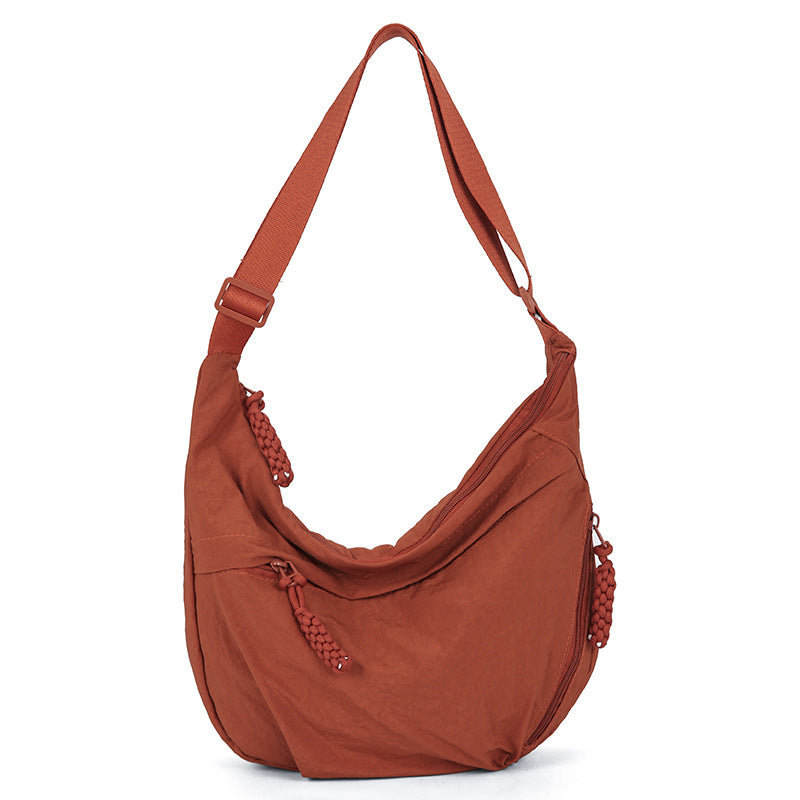 Korean-Style Lightweight Nylon Crossbody Shoulder Bag