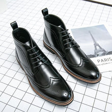 Load image into Gallery viewer, Premium Brown Winter Boots for Men - Waterproof Rubber Sole High-Top Boots