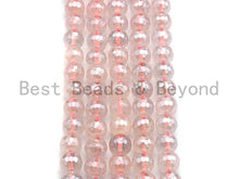 Load image into Gallery viewer, Mystic Plated Natural Rose Quartz Beads, High Quality Rose Quartz Beads, 6mm/8mm/10mm/12mm, sku# U482