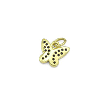 Load image into Gallery viewer, Colorful CZ Gold Butterfly Charm, Sku#LD418