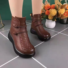 Load image into Gallery viewer, Soft Leather Fleece-Lined Warm Boots