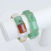 Load image into Gallery viewer, 20x22mm Bamboo Shape Stretchy Bracelet, Sku#U1985