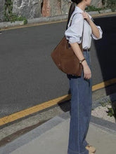 Load image into Gallery viewer, Matte Retro Commuter Tote Shoulder Bag