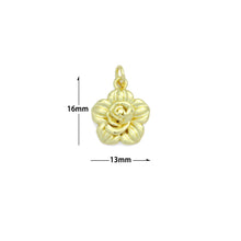 Load image into Gallery viewer, Gold 3D Flower Charm Pendant, Sku#LK1187