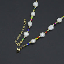 Load image into Gallery viewer, Freshwater Pearl with Colorful Beads Necklace , Sku#L735
