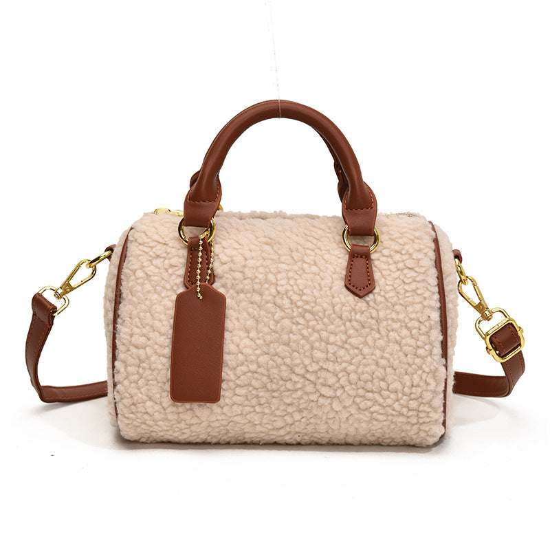 Lamb-Mohair Pillow Crossbody & Shoulder Bag | Women's Minimalist Plush Bag