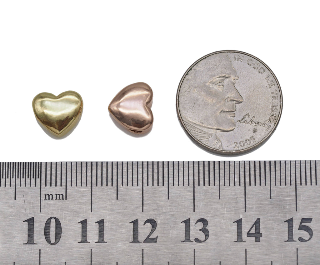 Large Hole Heart Spacer Beads, Sku#LD235