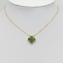 Load image into Gallery viewer, Gold Colorful Enamel Quatrefoil Clover Flower Charm, Sku#FH221