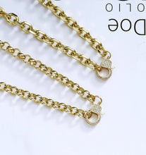 Load image into Gallery viewer, Chunky Square Rolo Chain Necklace, sku#CL11