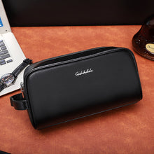 Load image into Gallery viewer, Men's PU Leather Clutch Bag | Business Travel Handbag for Men | Black &amp; Brown
