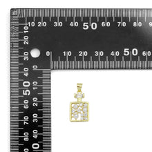 Load image into Gallery viewer, CZ  White Pearl On Square TAG Charm, Sku#LK924