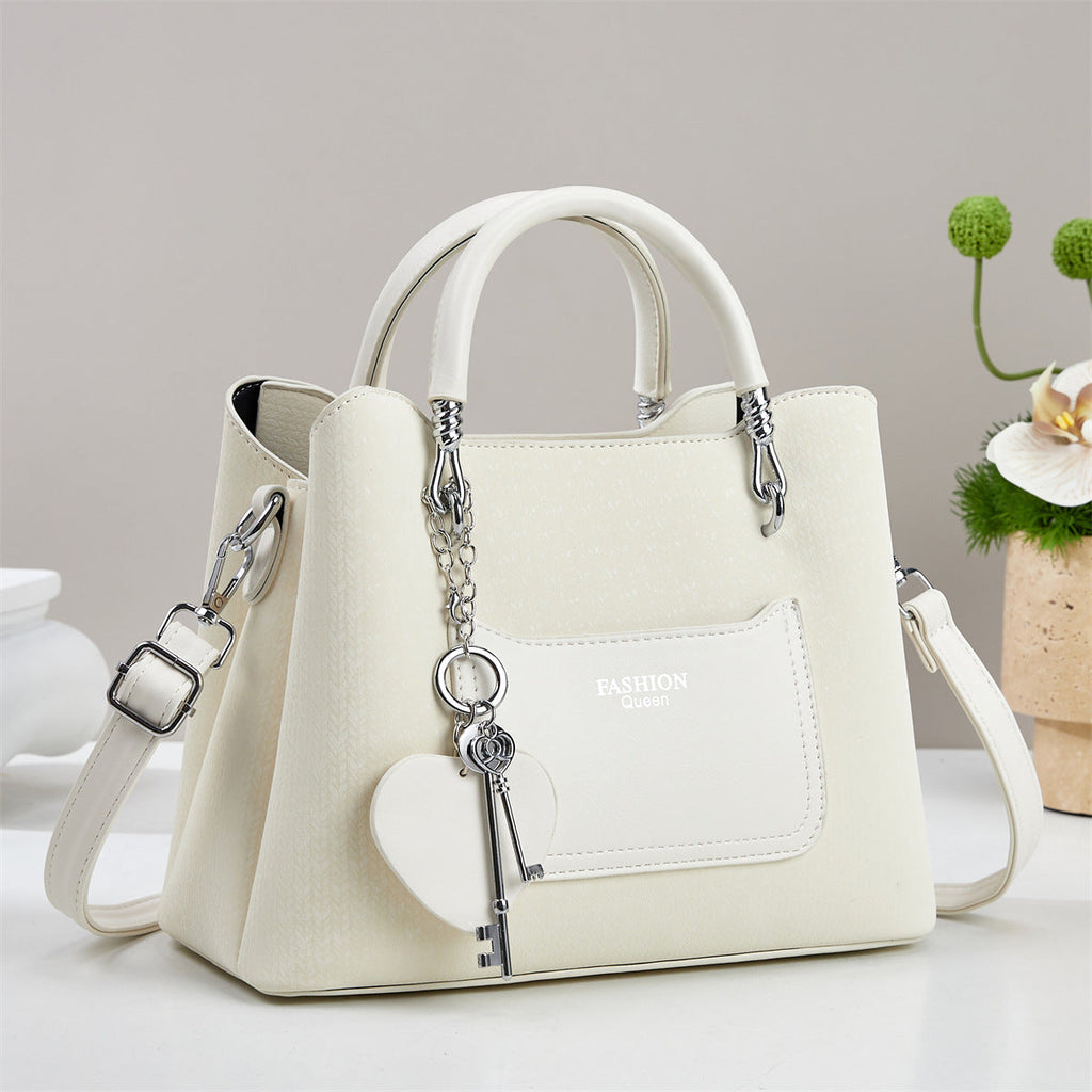 Women's Large Capacity Shoulder Bag – PU Leather Messenger Bag with Multiple Compartments