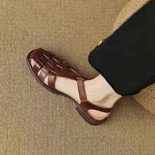 Load image into Gallery viewer, Women's Buckle Strap Open-Heel Sandals with High Heel – Cowhide Leather | Sarah Express