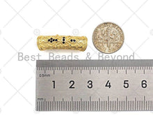 Load image into Gallery viewer, CZ Micro Pave Flower Curved Tube Beads, Men's Jewelry Findings, sku#G402B/ML23