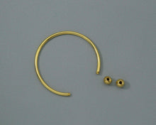 Load image into Gallery viewer, Gold Cuff Bangle bracelets with ball end, Sku#X292