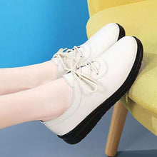 Load image into Gallery viewer, Women's Casual Lace-Up Leather Shoes – Lightweight Soft-Soled Comfort Flats