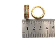 Load image into Gallery viewer, Colorful CZ Band Ring,Sku#X16