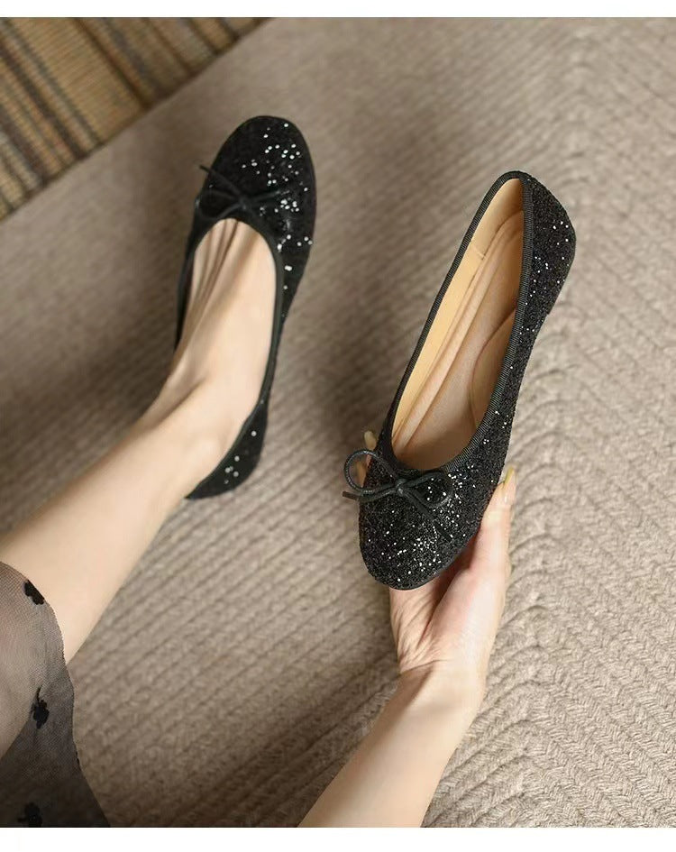 Classic Ultra-Soft Egg-Roll Women's Pumps – Chanel-Inspired Slip-On Heels | Synthetic Leather Round Toe