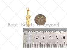 Load image into Gallery viewer, 18K Dainty Gold Female Body Pendant,Female Empowerment Charm, Necklace Bracelet Charm Pendant,8x27mm, Sku#LK267