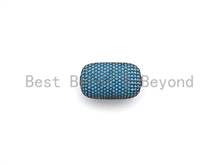 Load image into Gallery viewer, Large Colorful CZ Micro Pave Block Rectangle Beads, Sku#X146