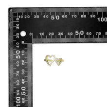 Load image into Gallery viewer, Clear CZ Double Duddle Heart Statement Adjustable Ring, Sku#A449