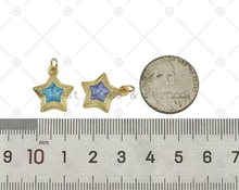 Load image into Gallery viewer, Colorful Enamel Five Point Star Shape Pendant,18K Gold Filled Star Charm, Necklace Bracelet Charm Pendant, Sku#JD26