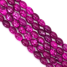 Load image into Gallery viewer, Hot Pink Agate Drum Shape Smooth Beads, Sku#U1801