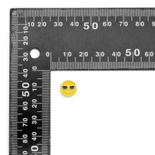 Load image into Gallery viewer, Yellow Enamel Cool Smiley Face with Sunglass spacer beads, Sku#LK1111