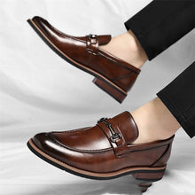 Load image into Gallery viewer, Men's Pointed Toe Business Dress Shoes - Breathable Non-Slip Leather Oxfords