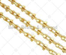 Load image into Gallery viewer, NEW STYLE U link Chain Chunky Statement Chain by Yard, U shape Bulky Link chain, Gold Filled Chain, Necklace Supplies, sku#LD116