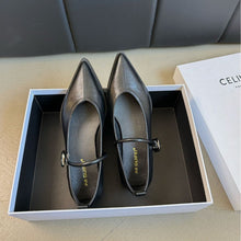 Load image into Gallery viewer, Women's Chunky Heel Mary Jane Shoes - French Retro Pointed Toe Buckle Dress Shoes