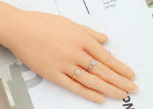 Load image into Gallery viewer, CZ Square and Ball Adjustable Ring, Sku#B186