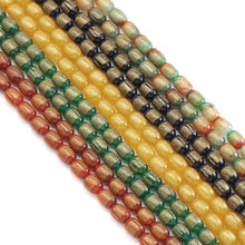 Load image into Gallery viewer, Barrel Agate Beads with Golden Lines, Sku# U1747