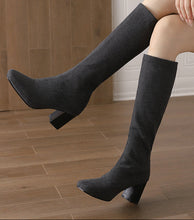 Load image into Gallery viewer, Women's Stretchy Over-the-Knee Boots | Chunky Platform High Heel