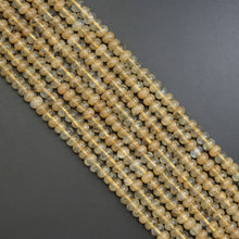 Load image into Gallery viewer, 5x8mm Rondelle Smooth Yellow Quartz Beads, Sku# U1915