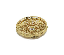 Load image into Gallery viewer, Large CZ Gold Filigree Style Round Charm, Sku#LX146