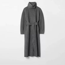 Load image into Gallery viewer, Retro Solid Stand Collar Long Tweed Coat Women