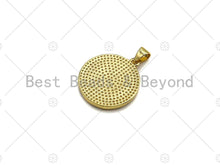 Load image into Gallery viewer, CZ Micro Pave Enamel Prayer Hand Pendant, 3D Embossment Hands Charm, Coin Jewelry, 19mm,sku#LK03