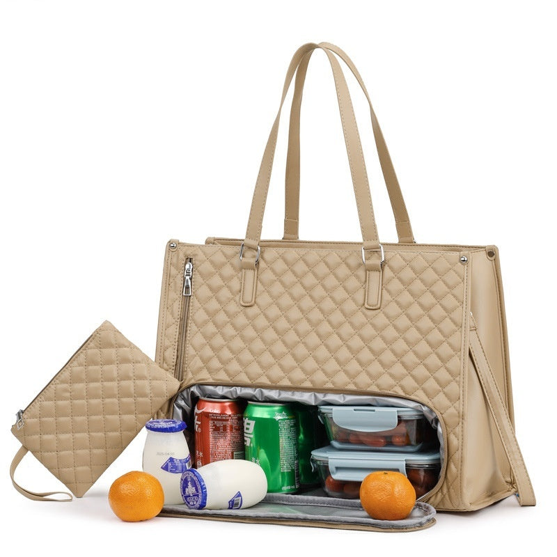 Large Insulated Tote Bag & Crossbody Combo – Women's Lightweight Everyday Carry Bag