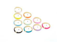 Load image into Gallery viewer, Thin Enamel Center Stone Stackable Ring,X265