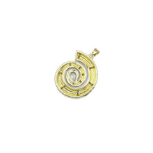 Load image into Gallery viewer, Gold Teardrop CZ Snail Charm, Sku#LX421