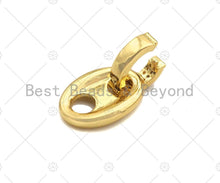 Load image into Gallery viewer, CZ Micro Pave Soda Tab Charm, Gold Silver Soda Pull-tab Earring Charm/Necklace Pendant, Micro Pave Soda Cap, 12x17mm, sku#LK220