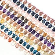 Load image into Gallery viewer, Genuine Faceted Teardrop Gemstone Beads, 8x12mm, Sku#U1615