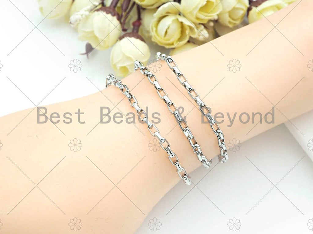 3x5mm Paperclip Rectangle Cable Chains By Yard, SKU#M357