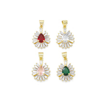 Load image into Gallery viewer, Colorful Big Crystal Stone Teardrop Charm, Sku#LX322
