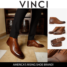 Load image into Gallery viewer, The Rome Tan Leather Oxford Cap-Toe Men Boot